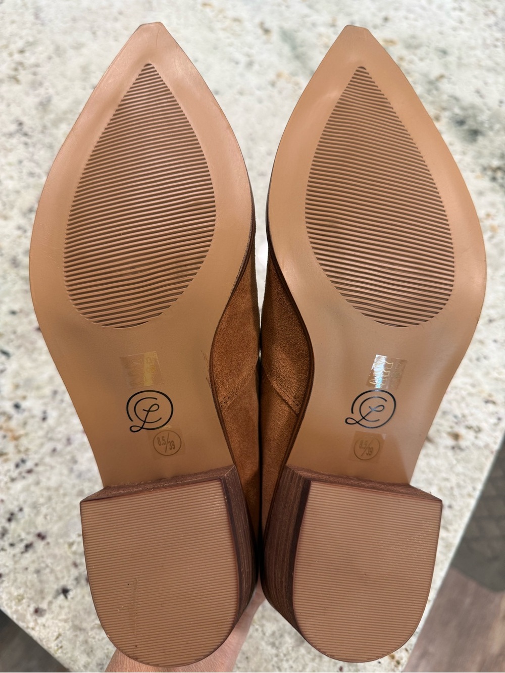 Chinese Laundry Women's Camel Suede Pointed Mules NIB - Picture 12 of 16